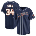 Punc S.Diego Padres #34 Michael King Player Navy Cooperstown Collection Limited Home Stitched Jerseys