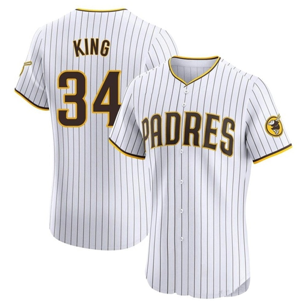 Punc S.Diego Padres #34 Michael King Player White Home Limited Elite Stitched Jerseys