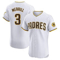 Punc S.Diego Padres #3 Jackson Merrill Player White Home Limited Elite Stitched Jerseys