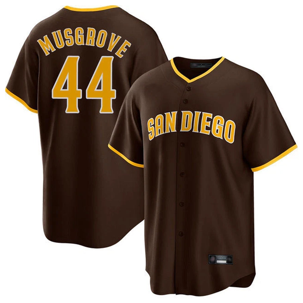 Punc S.Diego Padres #44 Joe Musgrove Player Brown Home Game Stitched Jerseys