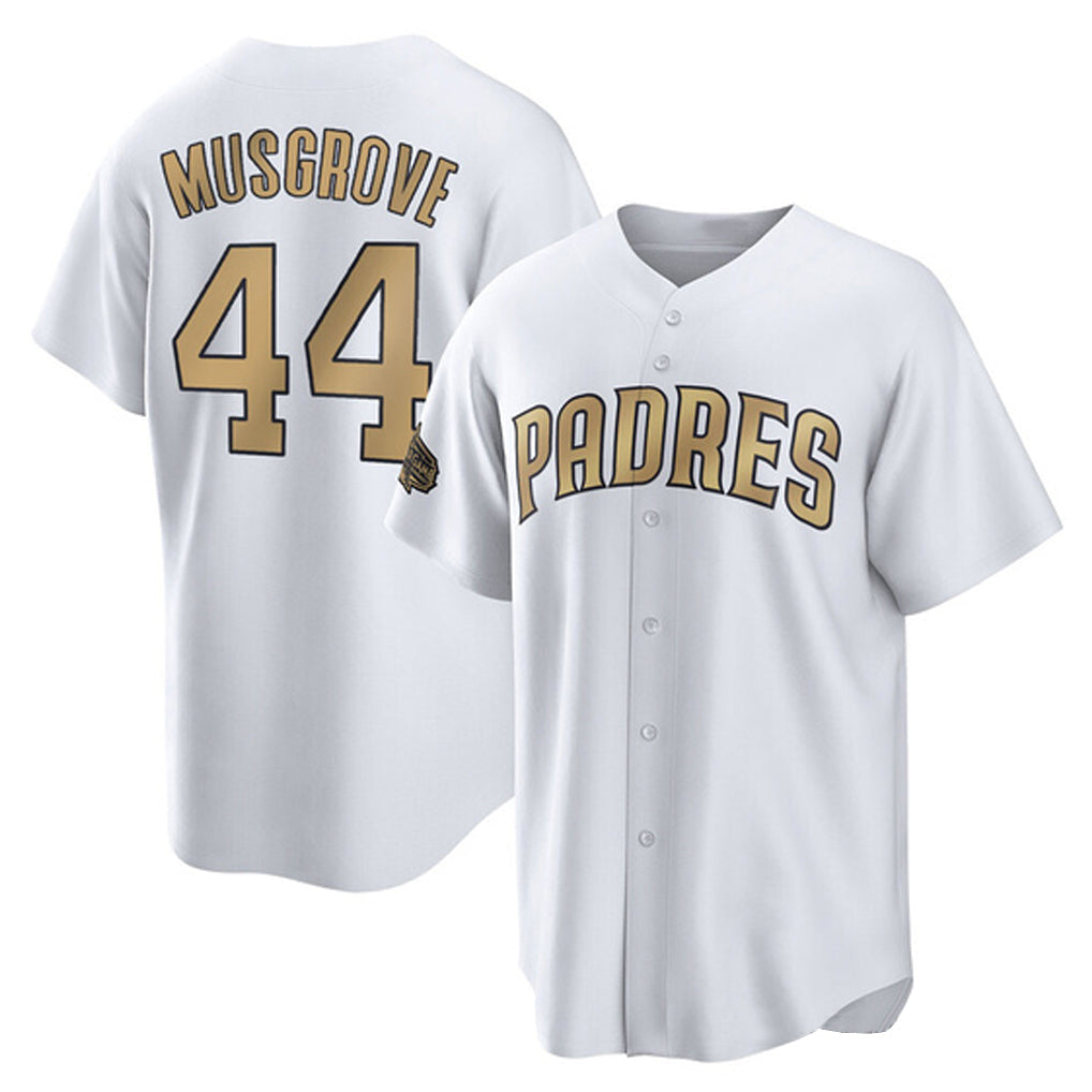 Punc S.Diego Padres #44 Joe Musgrove Player Gold All-Star Home Game Stitched Jerseys