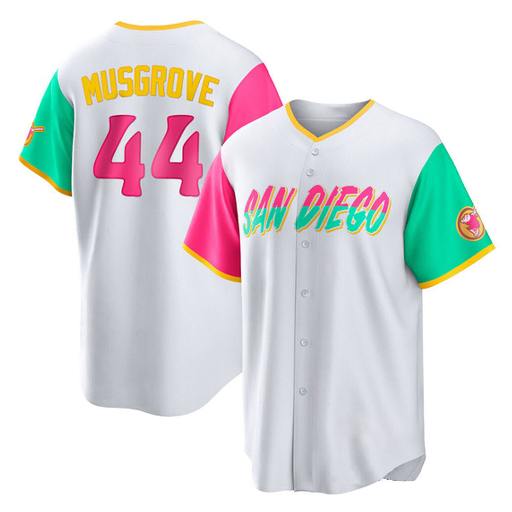 Punc S.Diego Padres #44 Joe Musgrove Player White City Connect Home Game Stitched Jerseys