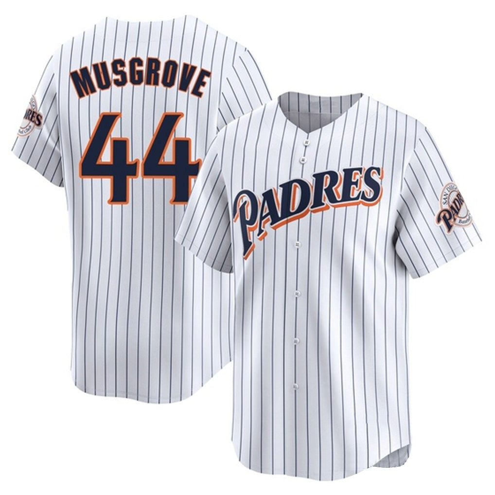 Punc S.Diego Padres #44 Joe Musgrove Player White Cooperstown Collection Limited Home Stitched Jerseys