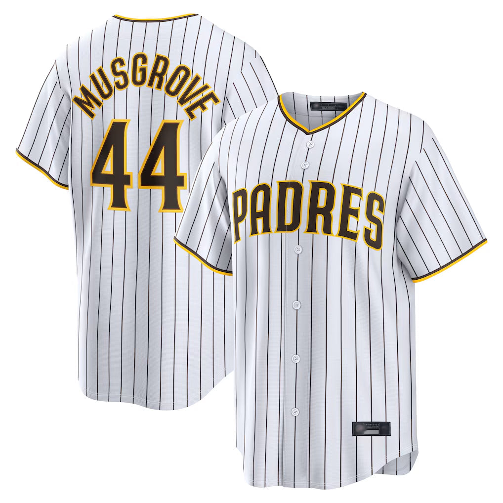 Punc S.Diego Padres #44 Joe Musgrove Player White Home Limited Stitched Jerseys