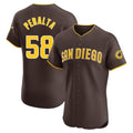 Punc S.Diego Padres #58 Wandy Peralta Player Brown Home Limited Elite Stitched Jerseys