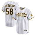 Punc S.Diego Padres #58 Wandy Peralta Player White Limited Home Stitched Jerseys
