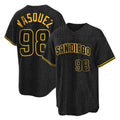 Punc S.Diego Padres #98 Randy Vasquez Player Black Snake Skin City Home Game Stitched Jerseys