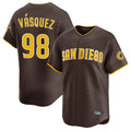 Punc S.Diego Padres #98 Randy Vasquez Player Brown Home Limited Stitched Jerseys