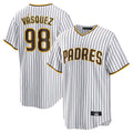 Punc S.Diego Padres #98 Randy Vasquez Player White Home Game Stitched Jerseys
