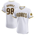 Punc S.Diego Padres #98 Randy Vasquez Player White Home Limited Elite Stitched Jerseys