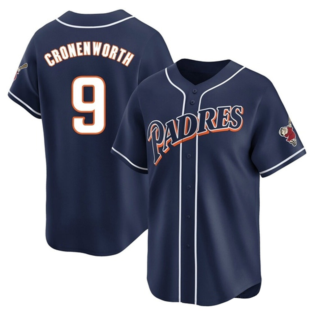 Punc S.Diego Padres #9 Jake Cronenworth Player Navy Cooperstown Collection Limited Home Stitched Jerseys