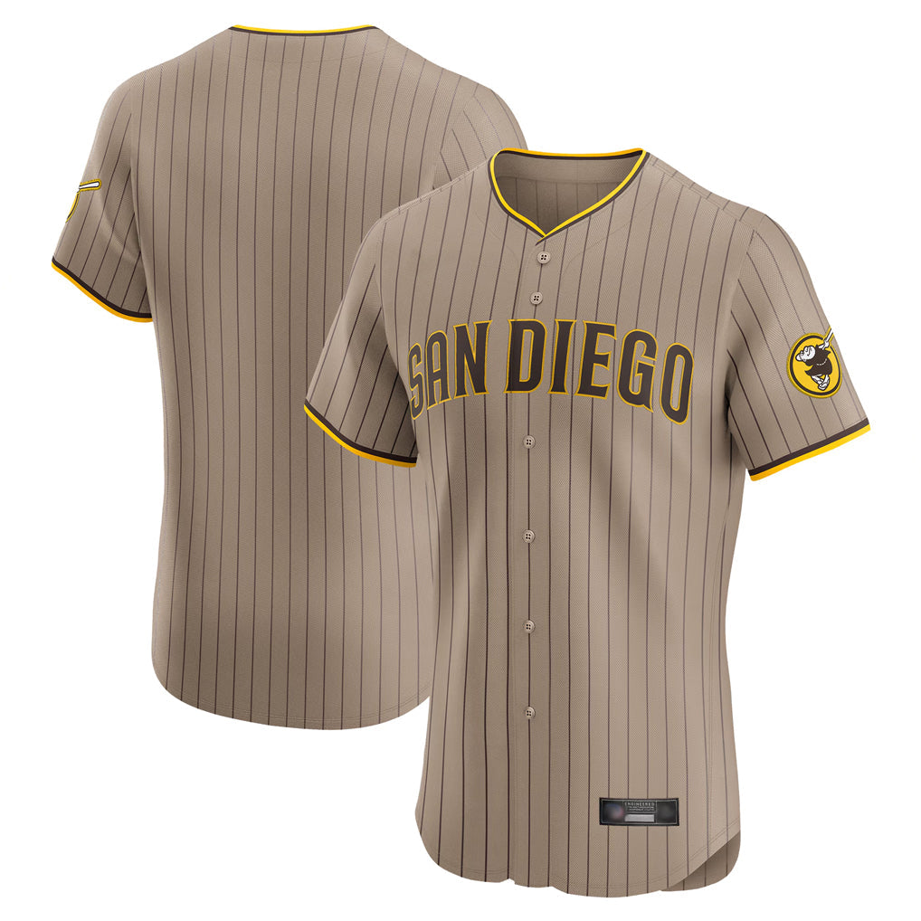 Punc S.Diego Padres Blank Player Khaki Home Limited Elite Stitched Jerseys