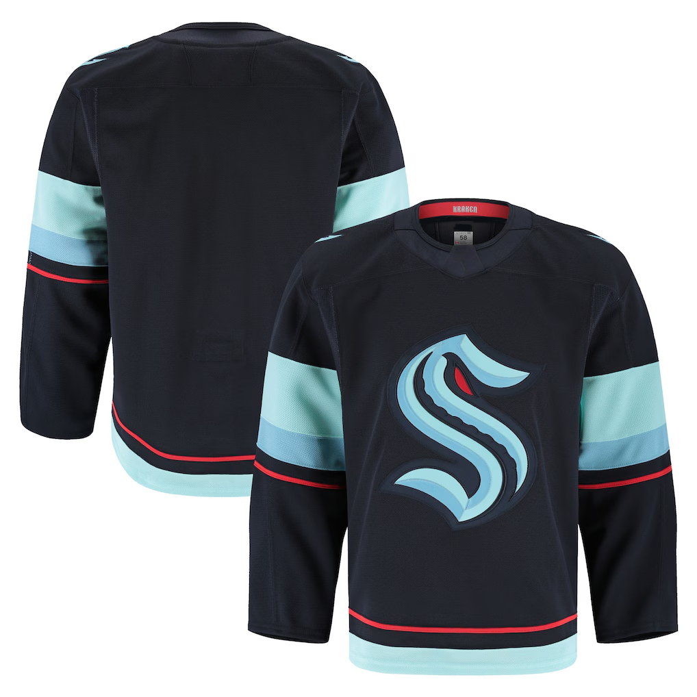 Punc S.Kraken Deep Sea Blue Home Authentic Pro Jerseys
