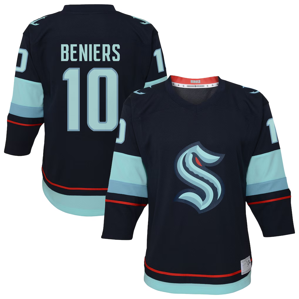 Punc S.Kraken #10 Matty Beniers Navy Alternate Replica Player Jerseys