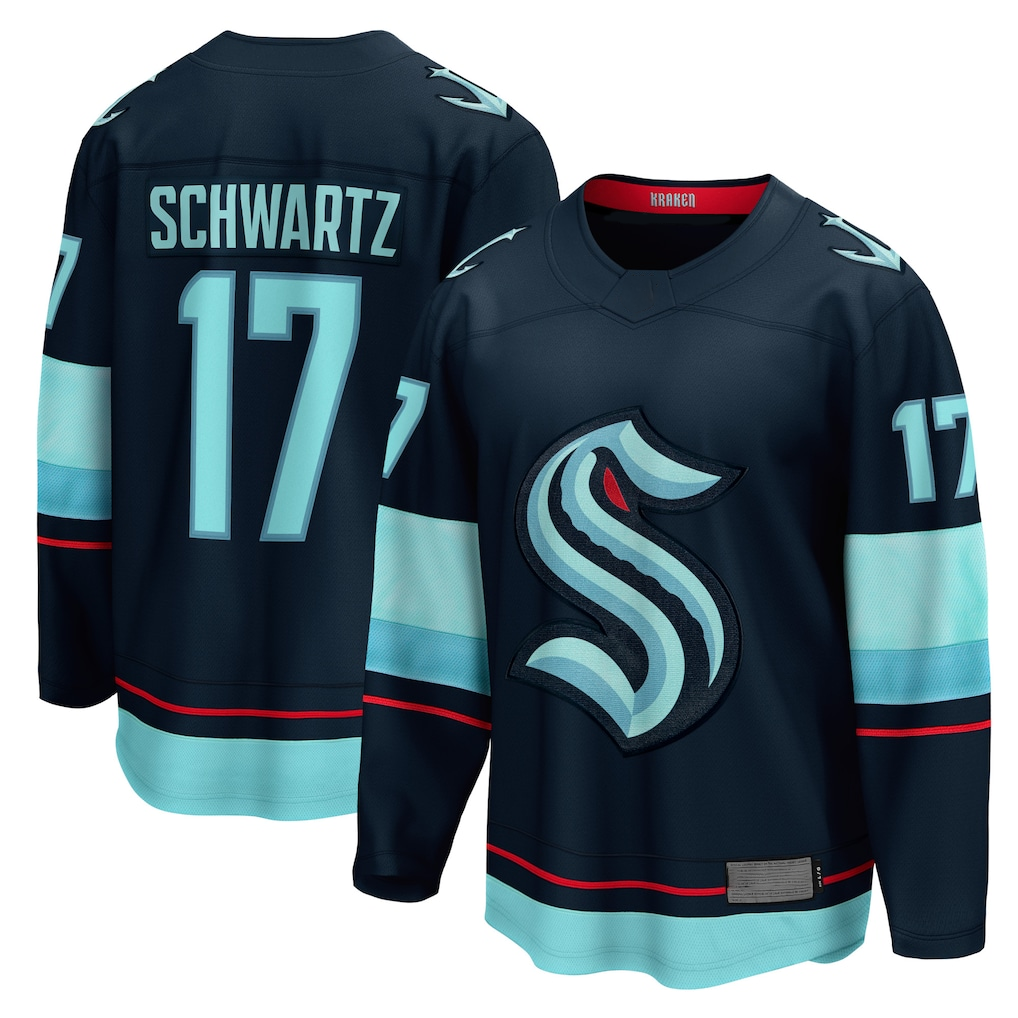 Punc S.Kraken #17 Jaden Schwartz Navy Home Breakaway Player Jerseys