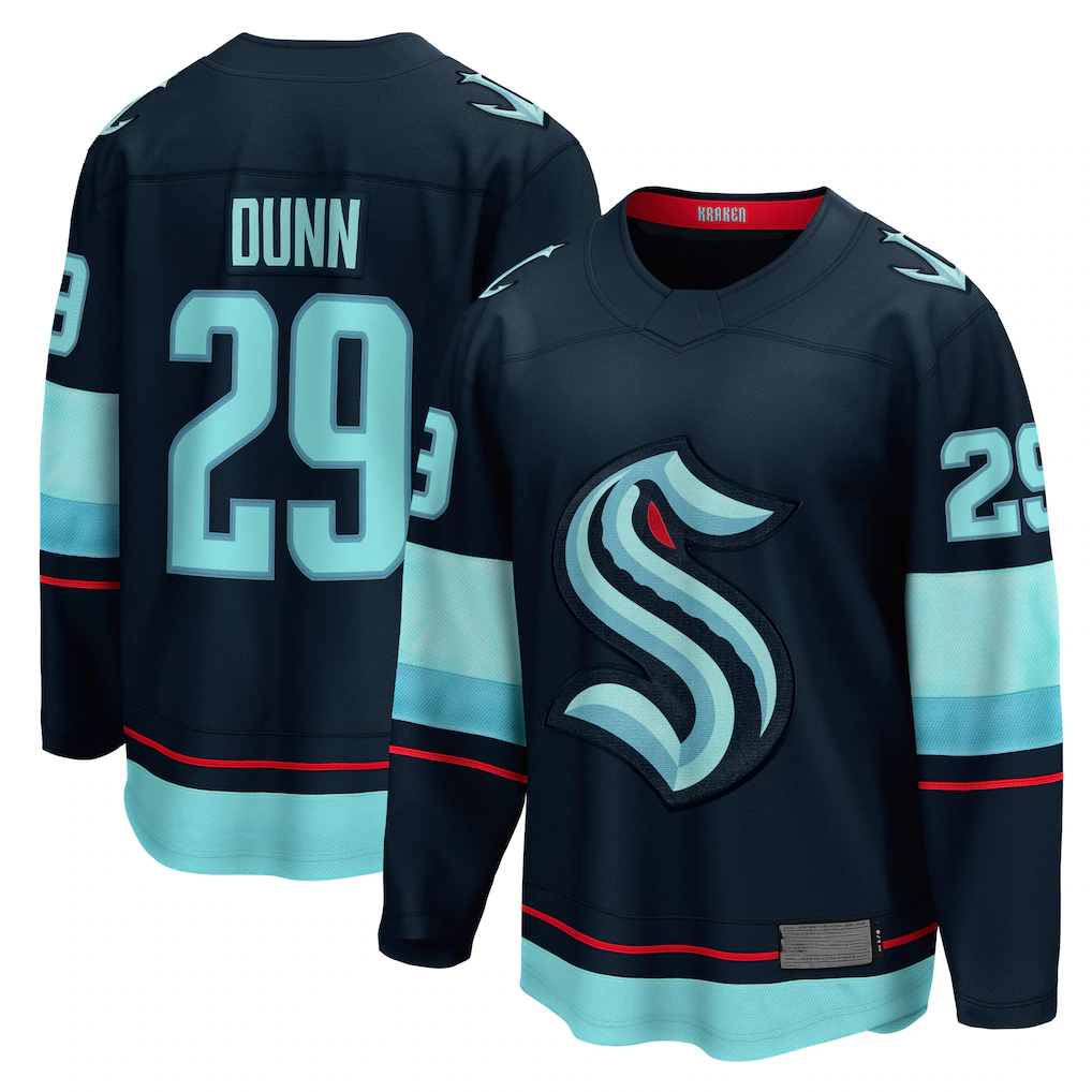 Punc S.Kraken #29 Vince Dunn Deep Sea Blue Home Breakaway Player Jerseys