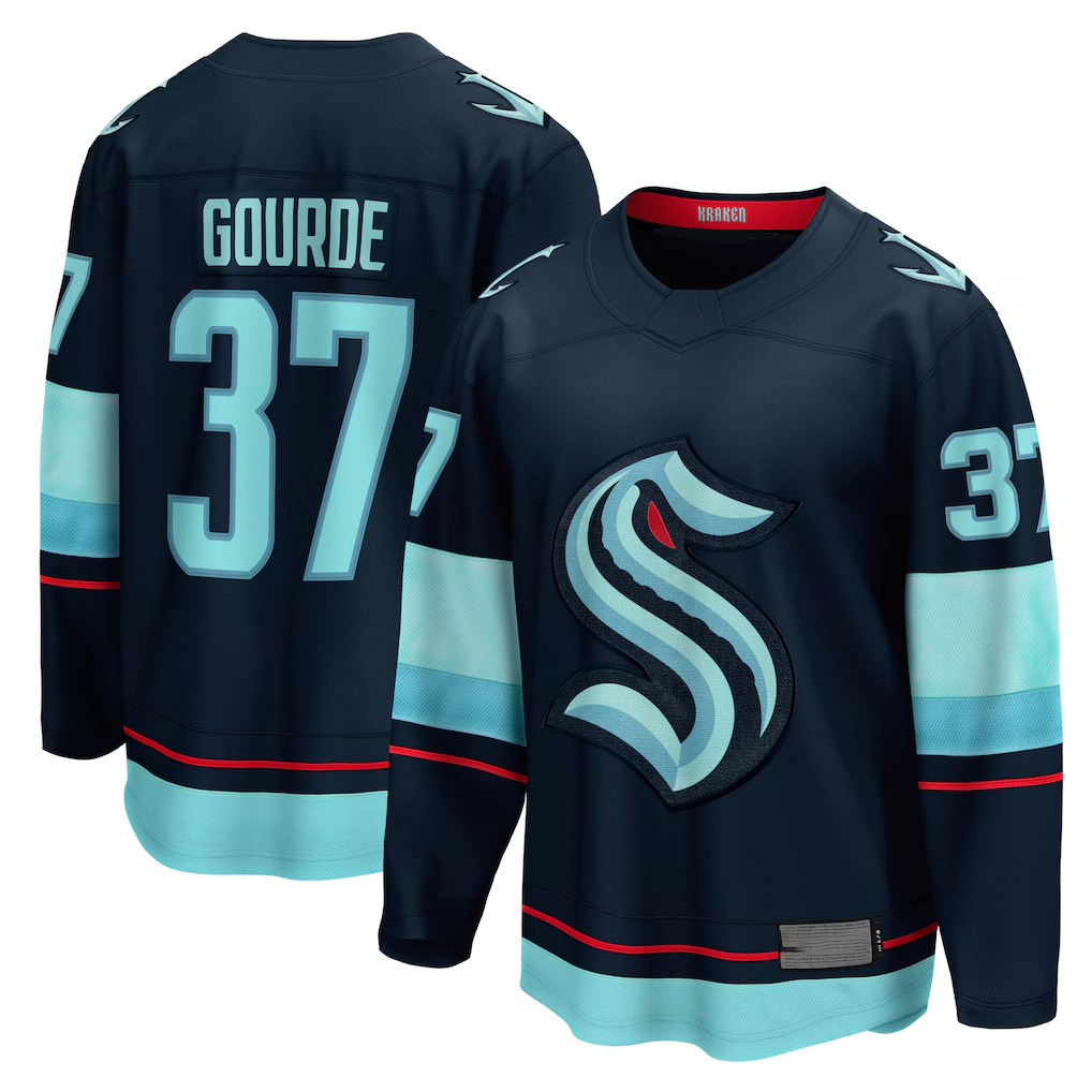 Punc S.Kraken #37 Yanni Gourde Deep Sea Blue Home Breakaway Player Jerseys