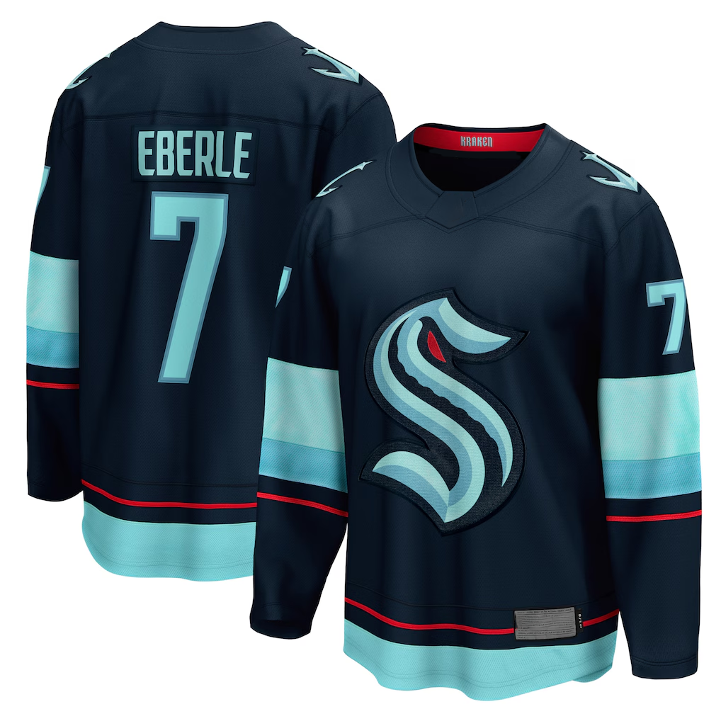 Punc S.Kraken #7 Jordan Eberle Navy Home Breakaway Player Jerseys