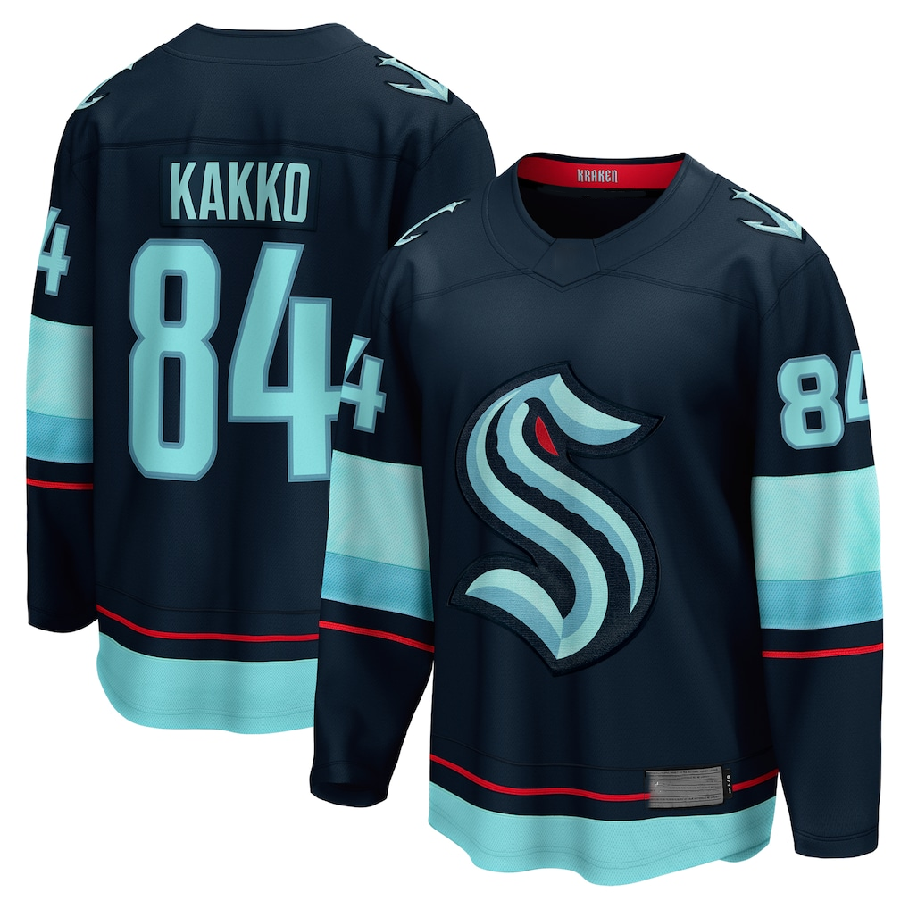 Punc S.Kraken #84 Kaapo Kakko Deep Sea Blue Home Breakaway Player Jerseys