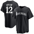 Punc S.Mariners #12 Josh Naylor Player Black Home Limited Stitched Jerseys