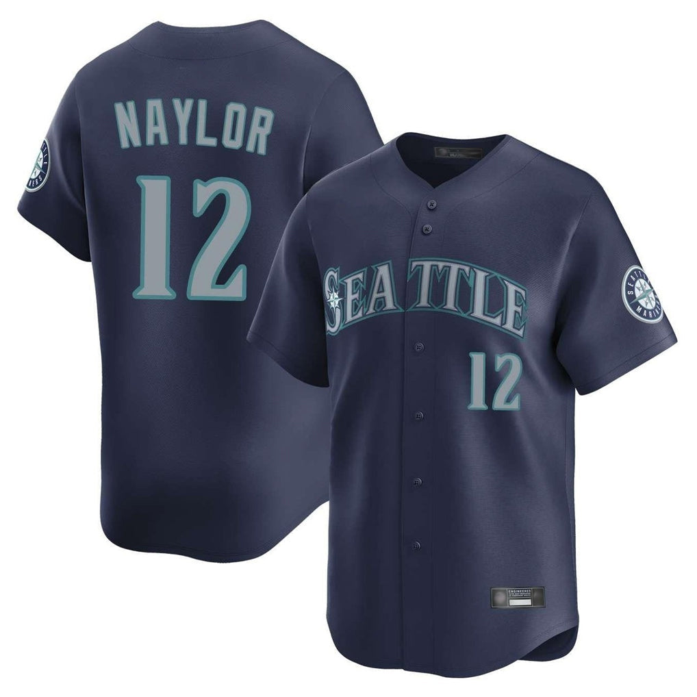 Punc S.Mariners #12 Josh Naylor Player Navy Home Limited Stitched Jerseys