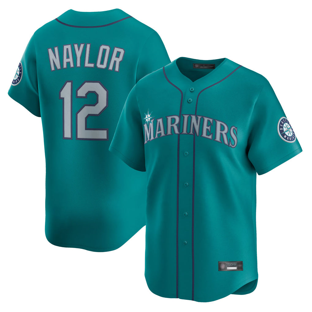 Punc S.Mariners #12 Josh Naylor Player Teal Home Limited Stitched Jerseys