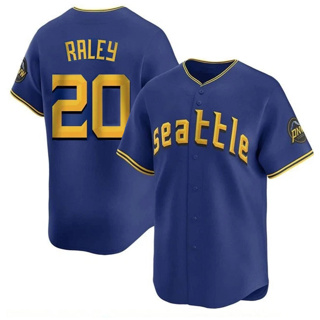 Punc S.Mariners #20 Luke Raley Player Royal City Connect Home Limited Stitched Jerseys