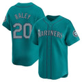 Punc S.Mariners #20 Luke Raley Player Teal Home Limited Stitched Jerseys