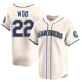 Punc S.Mariners #22 Bryan Woo Player Cream Home Limited Stitched Jerseys