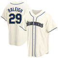 Punc S.Mariners #29 Cal Raleigh Player Cream Home Game Stitched Jerseys