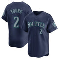 Punc S.Mariners #2 Cole Young Player Navy Home Limited Stitched Jerseys