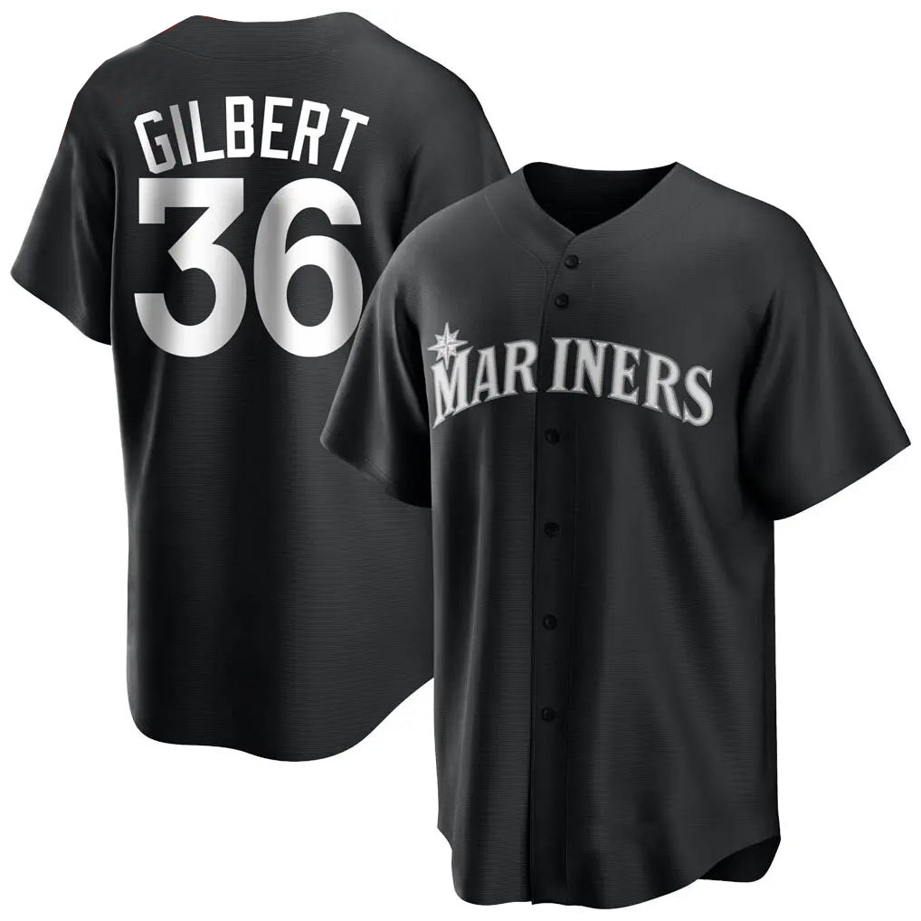 Punc S.Mariners #36 Logan Gilbert Player Black Home Limited Stitched Jerseys