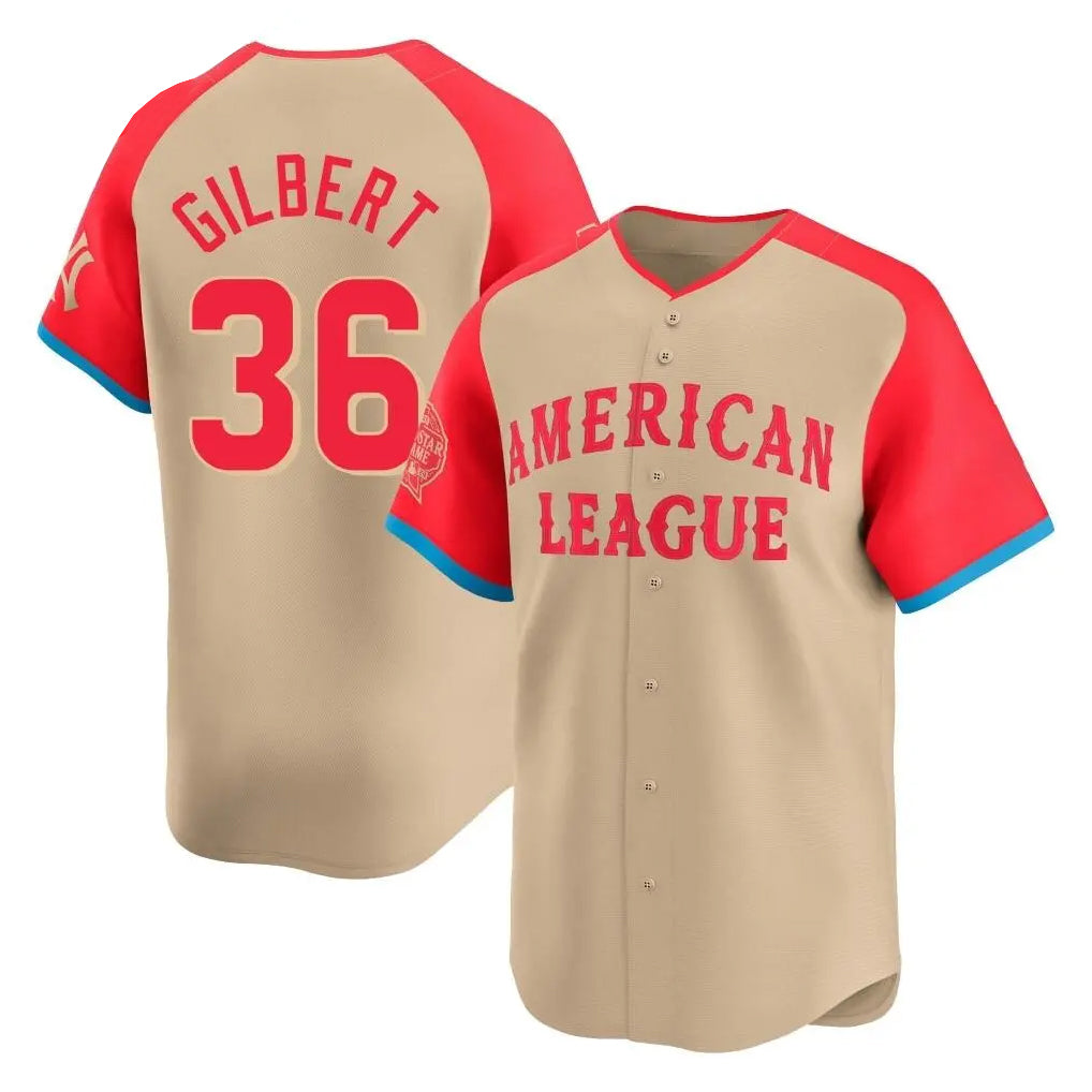 Punc S.Mariners #36 Logan Gilbert Player Cream American League All-Star Limited Game Stitched Jerseys