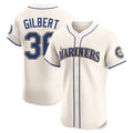 Punc S.Mariners #36 Logan Gilbert Player Cream Home Limited Elite Stitched Jerseys