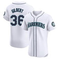 Punc S.Mariners #36 Logan Gilbert Player White Home Limited Elite Stitched Jerseys