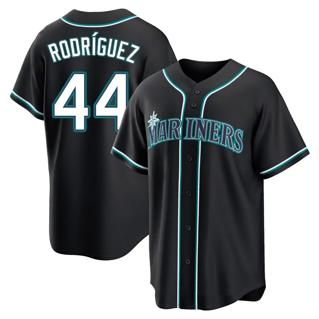 Punc S.Mariners #44 Julio Rodriguez Player Black Fashion Home Limited Stitched Jerseys
