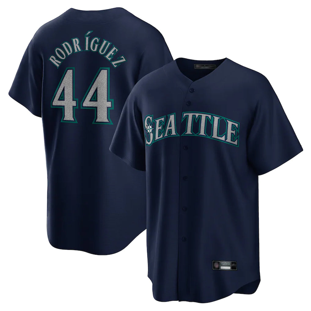 Punc S.Mariners #44 Julio Rodriguez Player Navy Home Game Stitched Jerseys