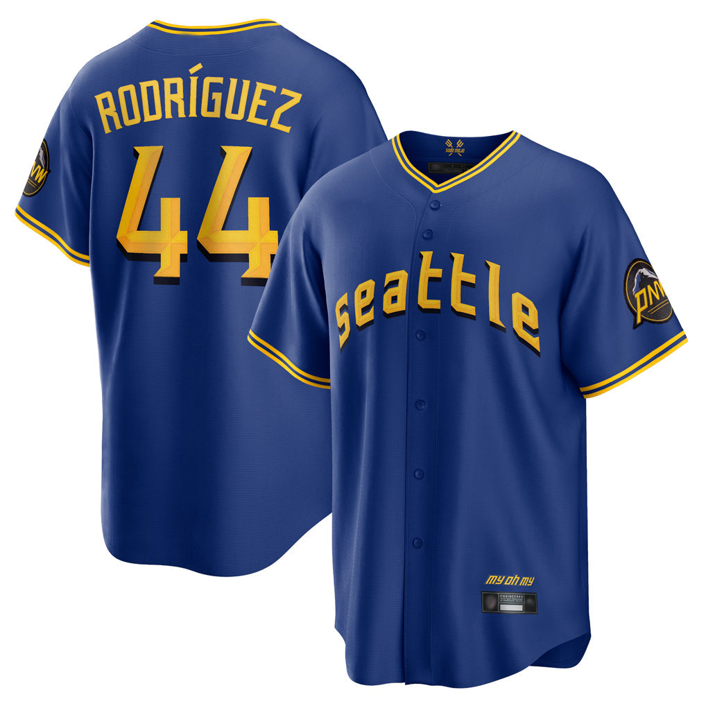 Punc S.Mariners #44 Julio Rodriguez Player Royal City Connect Home Game Stitched Jerseys