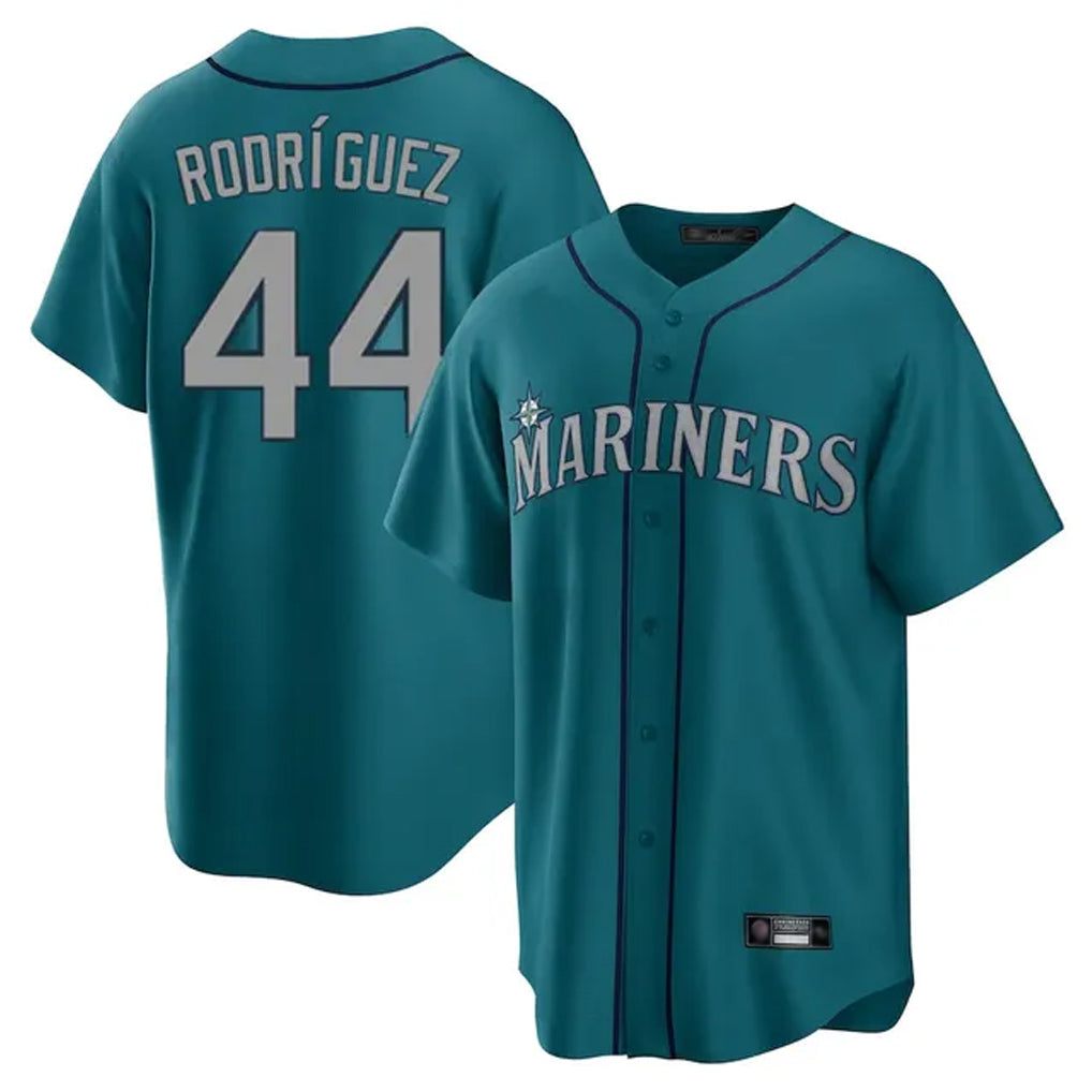 Punc S.Mariners #44 Julio Rodriguez Player Teal Home Game Stitched Jerseys