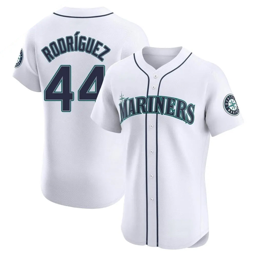 Punc S.Mariners #44 Julio Rodriguez Player White Home Limited Elite Stitched Jerseys
