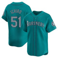 Punc S.Mariners #51 Ichiro Suzuki Player Teal Home Limited Stitched Jerseys