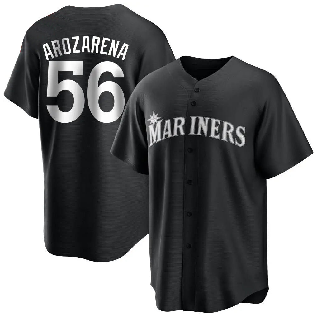 Punc S.Mariners #56 Randy Arozarena Player Black Home Limited Stitched Jerseys