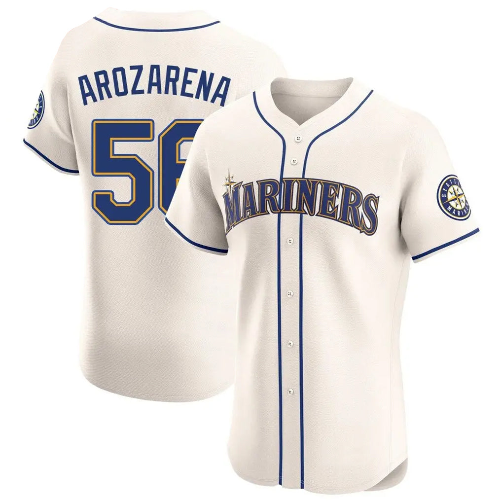 Punc S.Mariners #56 Randy Arozarena Player Cream Home Limited Elite Stitched Jerseys
