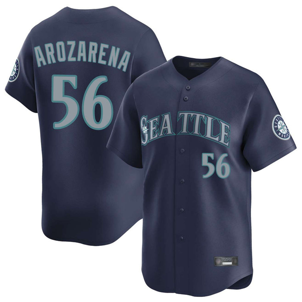 Punc S.Mariners #56 Randy Arozarena Player Navy Home Limited Stitched Jerseys