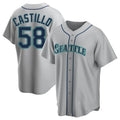 Punc S.Mariners #58 Luis Castillo Player Gray Home Game Stitched Jerseys