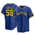 Punc S.Mariners #58 Luis Castillo Player Royal City Connect Home Game Stitched Jerseys