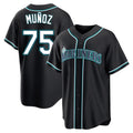Punc S.Mariners #75 Andres Munoz Player Black Fashion Home Limited Stitched Jerseys