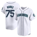 Punc S.Mariners #75 Andres Munoz Player White Home Limited Stitched Jerseys
