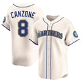 Punc S.Mariners #8 Dominic Canzone Player Cream Home Limited Stitched Jerseys
