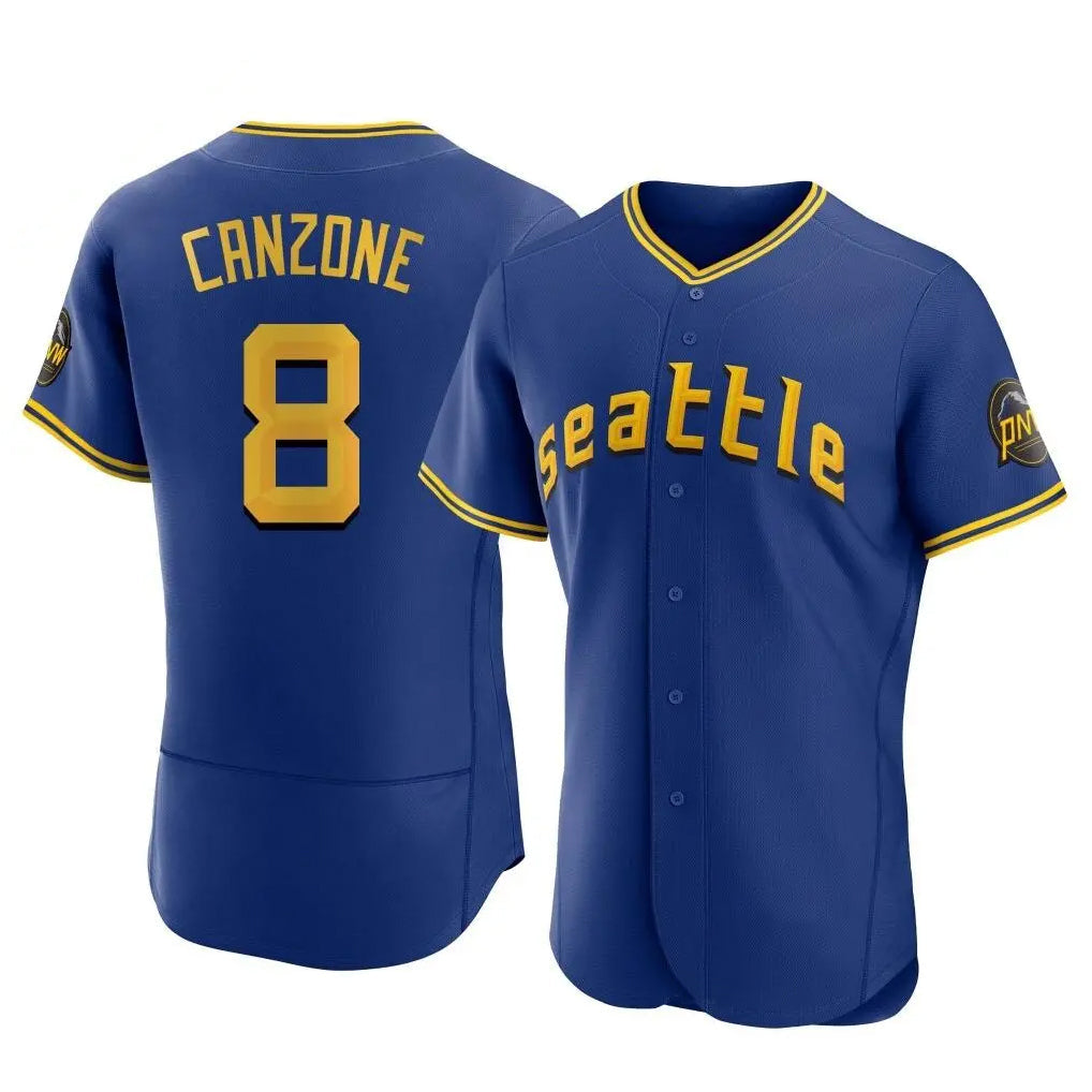 Punc S.Mariners #8 Dominic Canzone Player Royal City Connect Home Limited Elite Stitched Jerseys